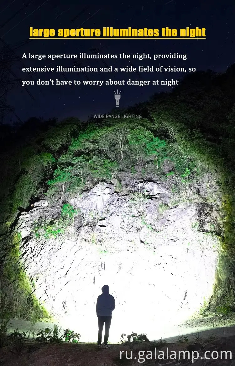 Высокий фонарик с белым лазерным флуоресцентным сплавом с мощным